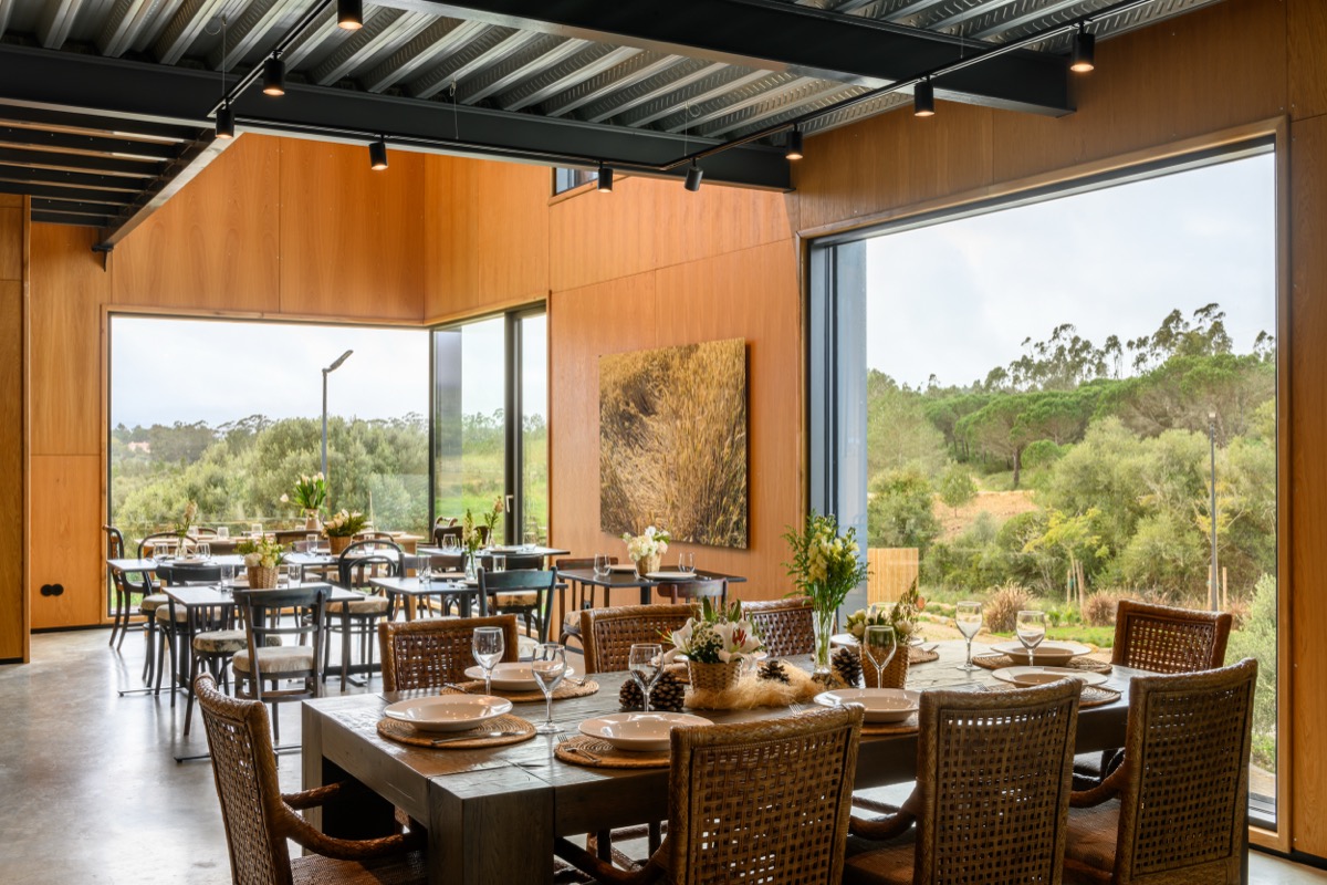 Restaurant with panoramic nature views — farm-to-table lunches here